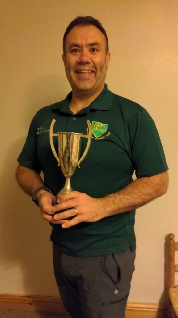 Rob Rollings with his 2nd XI Bowling 2021 trophy