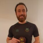 Charlie Thornton with his Team of the Decade shield
