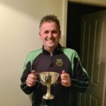 Paul Glendinning with his 2nd XI Player of the Season 2021 trophy